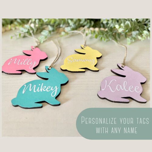 Easter Basket Name Tags - Bunny