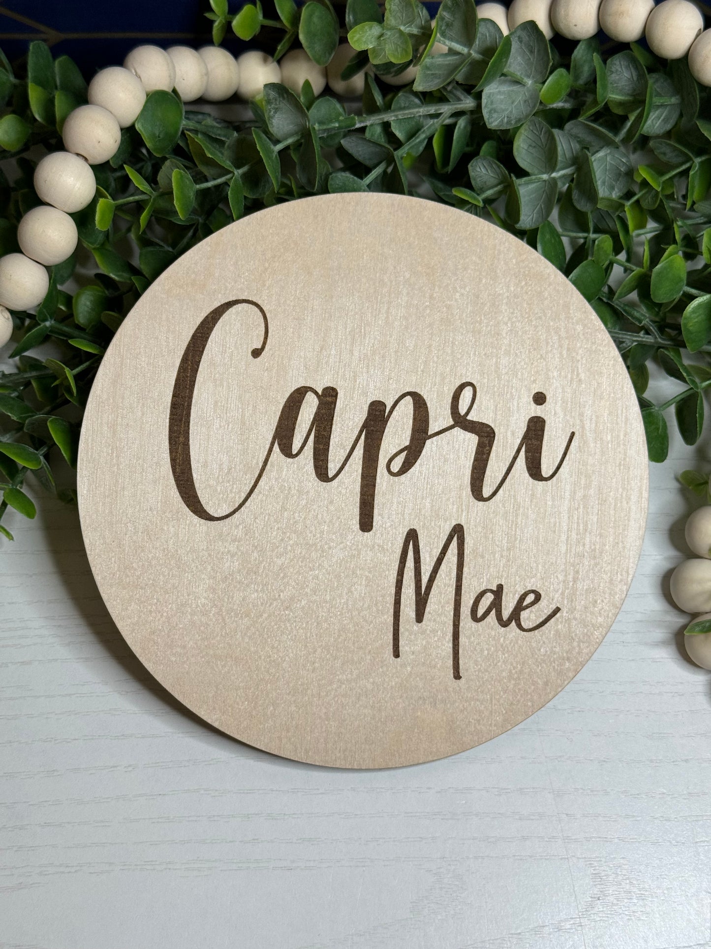 Baby Name Engraved Sign