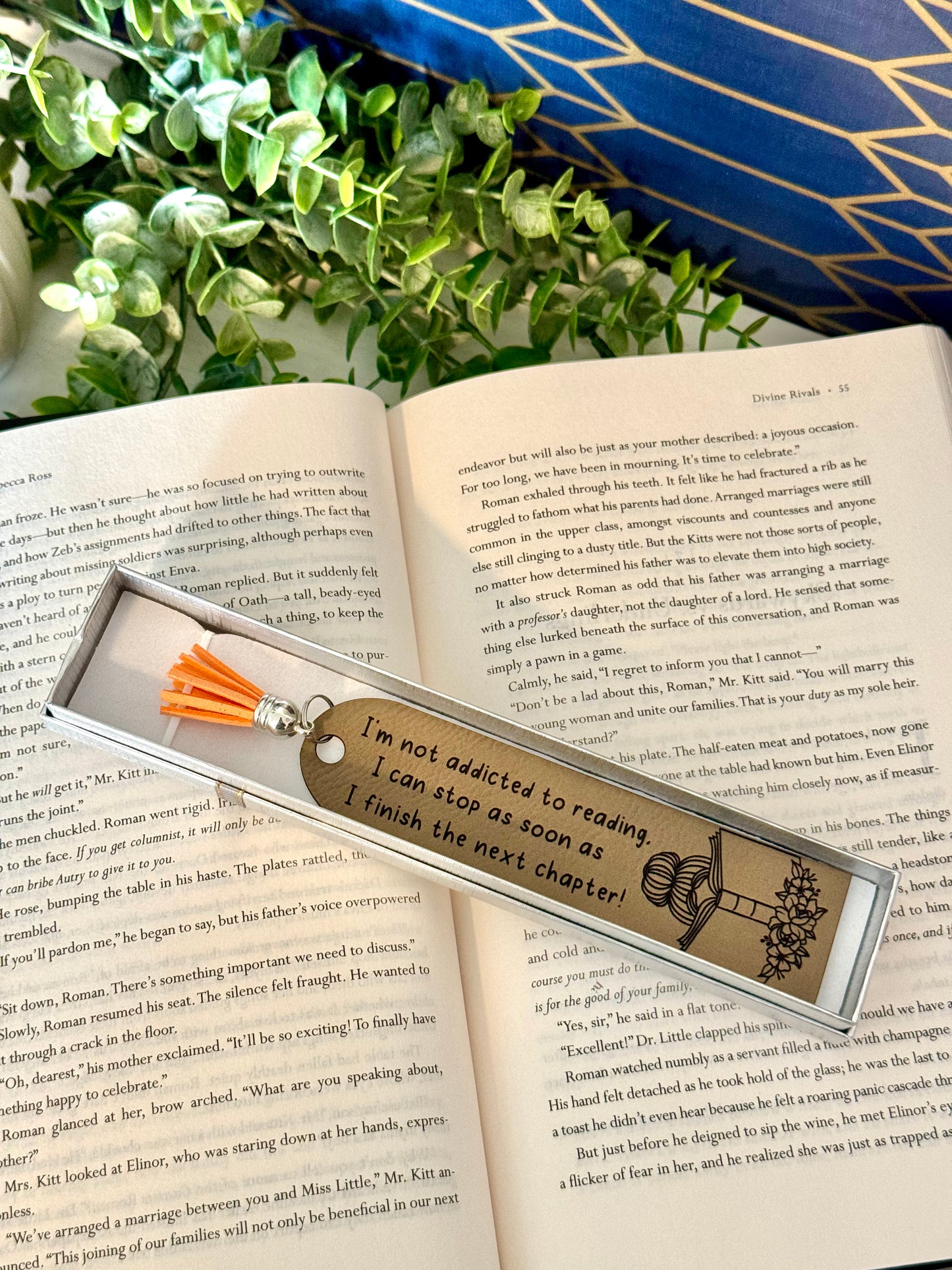 I’m not Addicted To Reading… Leather Bookmark