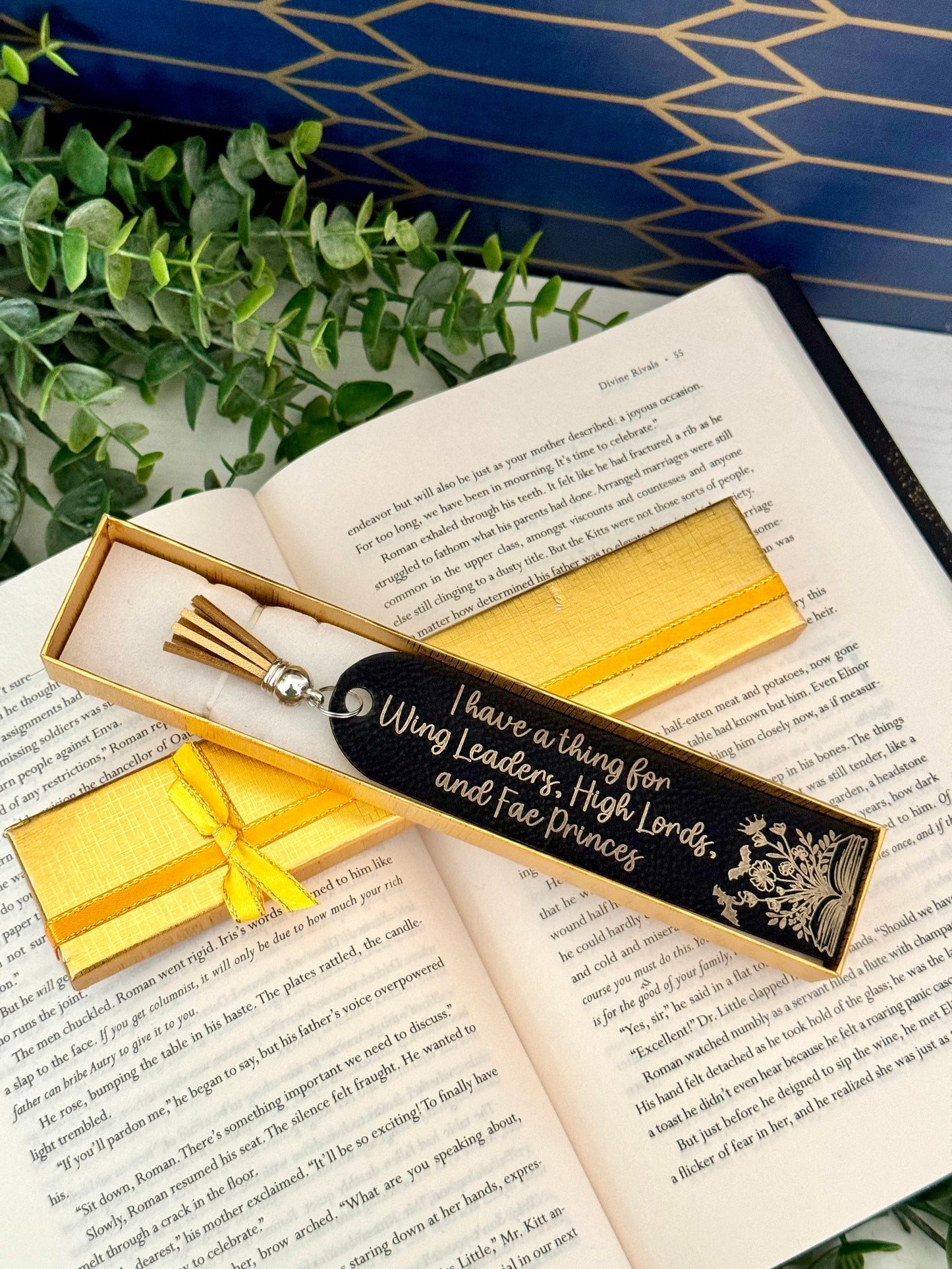 “I have a thing for Wing Leaders…” leather Bookmark