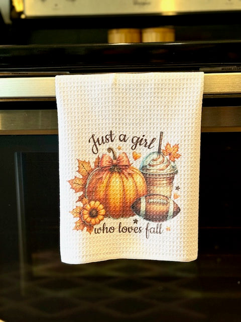 "Just a girl who loves Fall" Towel