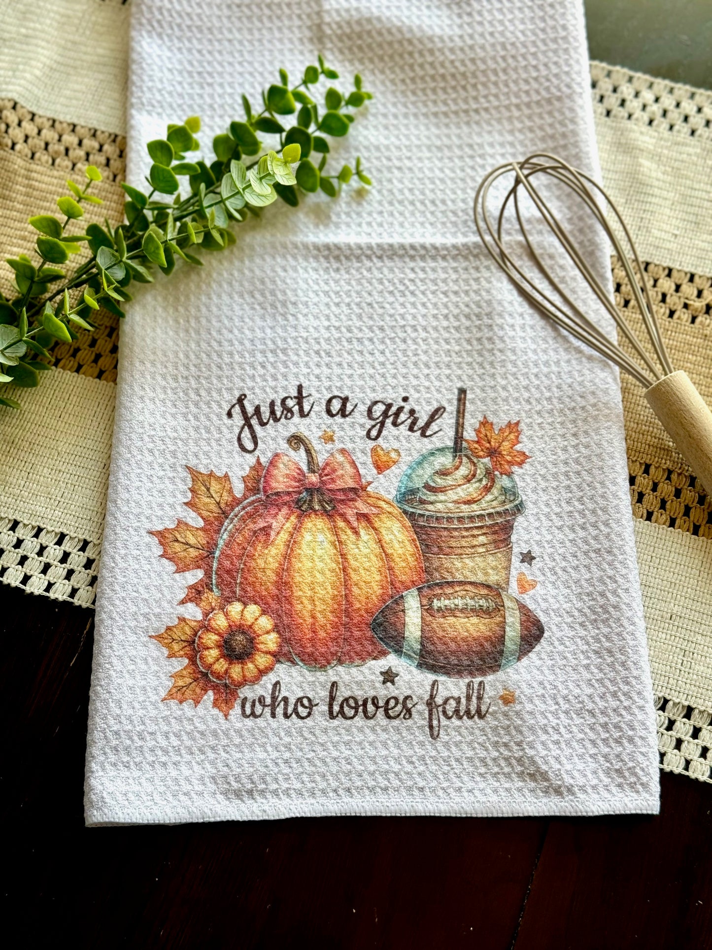 "Just a girl who loves Fall" Towel