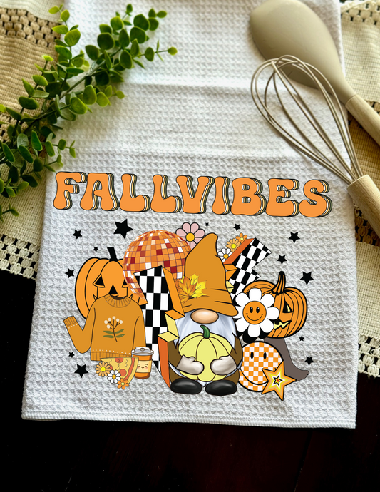 Retro - "FALLVIBES" gnome - Towel