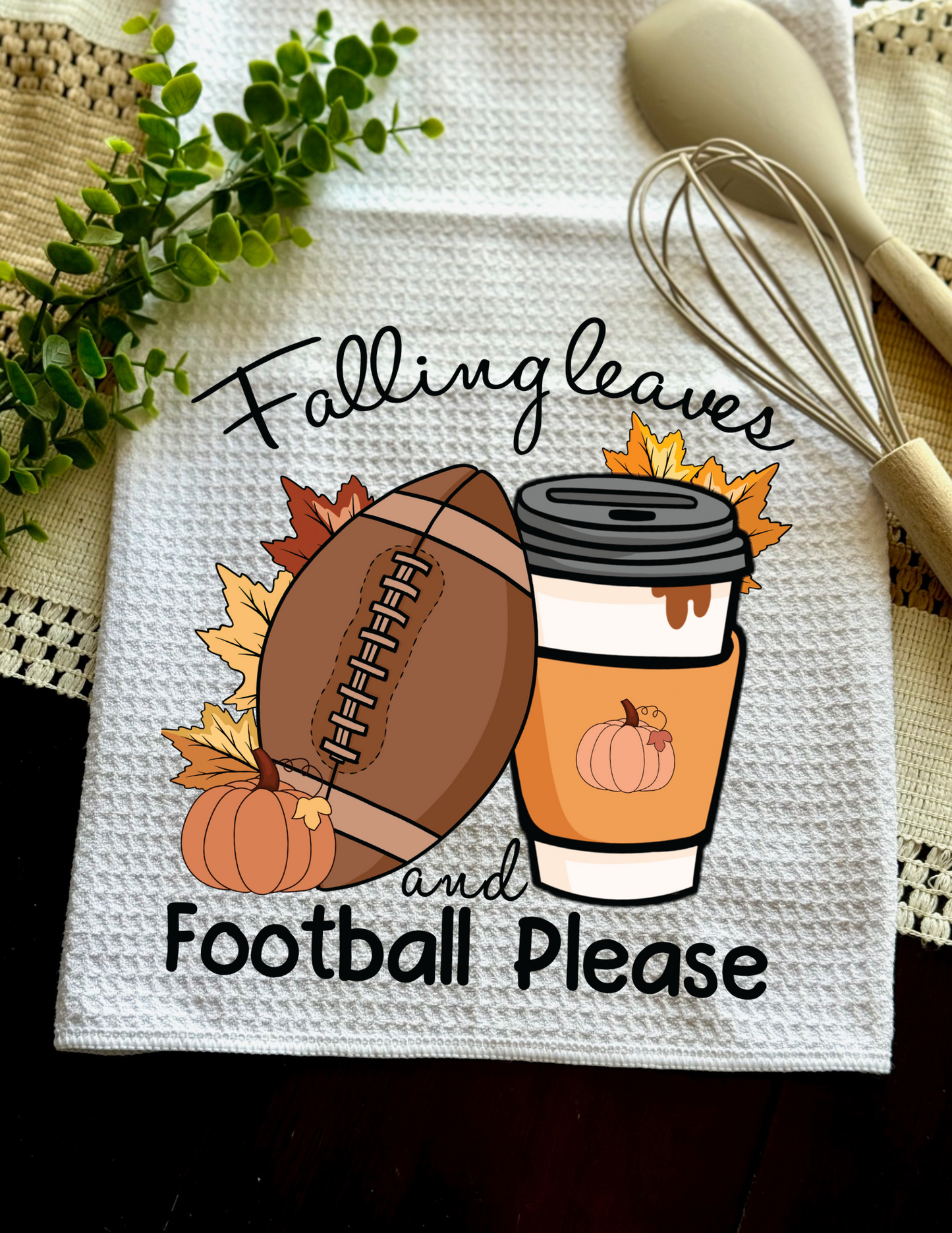 "Falling leaves and Football Please" - Towel