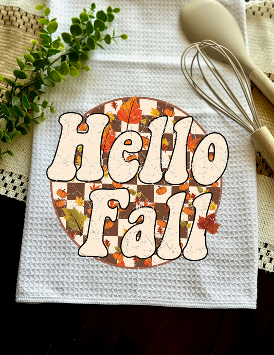 Retro - "Hello Fall" - Towel