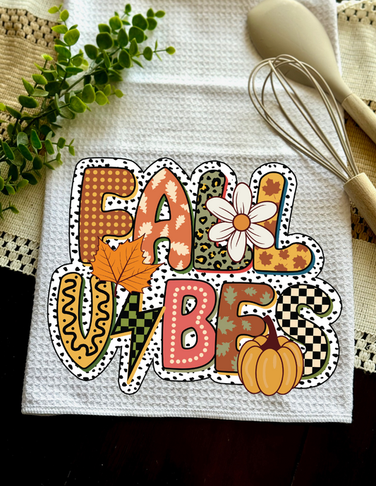 Retro - "Fall Vibes" Bubble - Towel