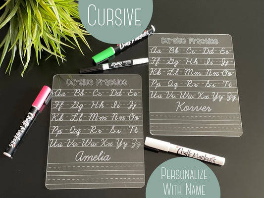 Cursive Learning Name Trace Board