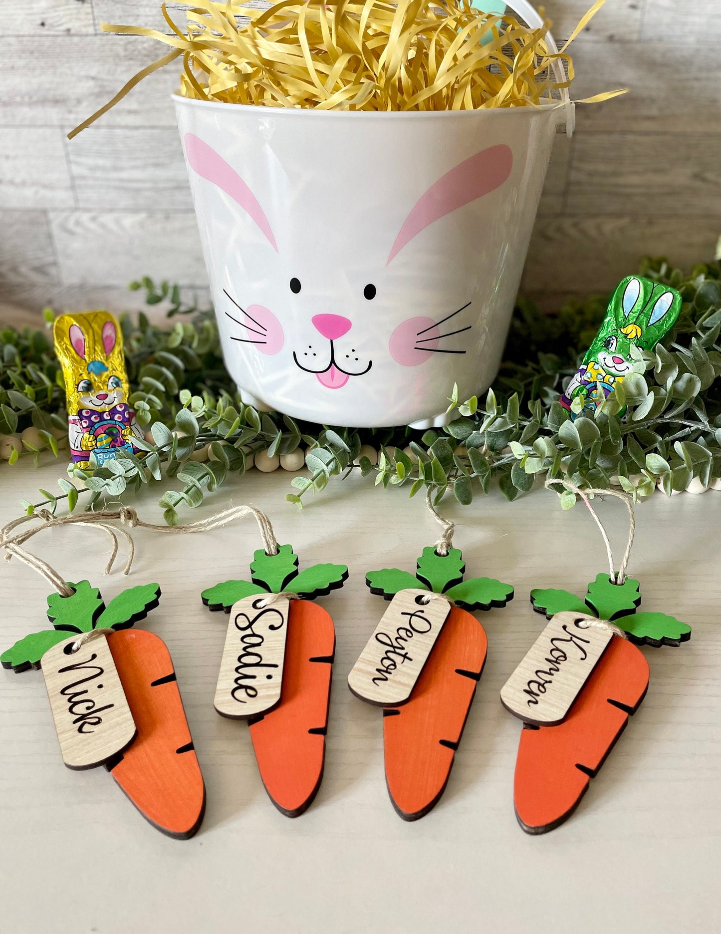 Easter Basket Name Tags - Carrot