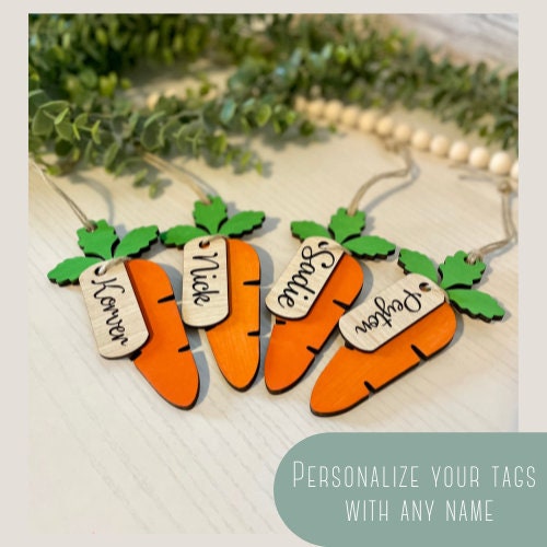 Easter Basket Name Tags - Carrot