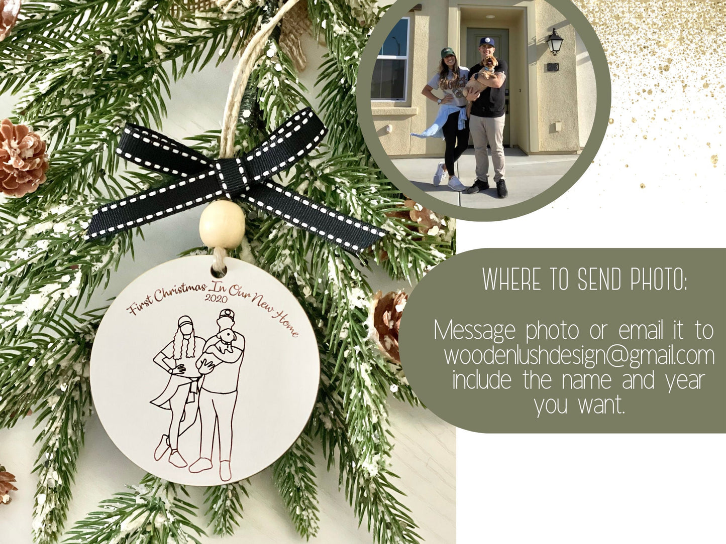 Engagement Photo Ornament