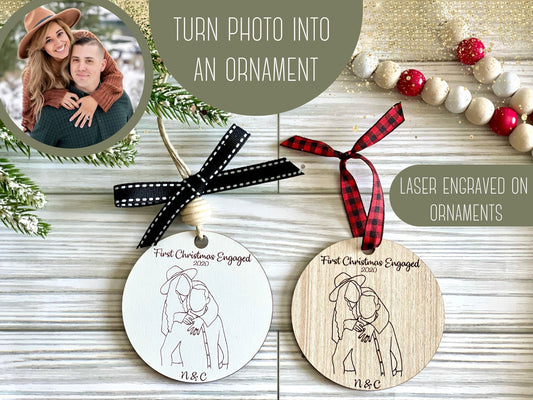 Engagement Photo Ornament