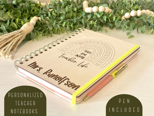 Personalized Teacher Notebook & Pen