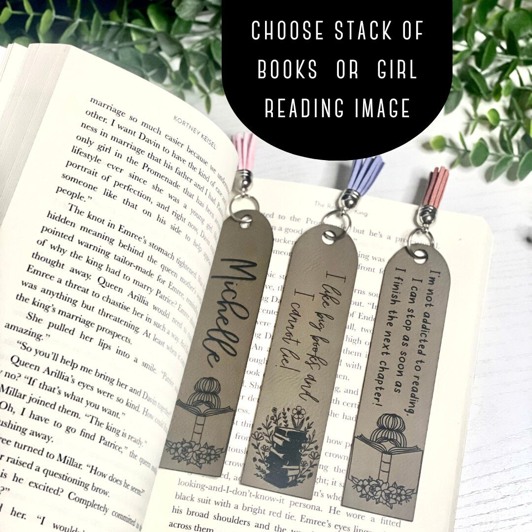 Personalized Leather Bookmark With Name or Quote