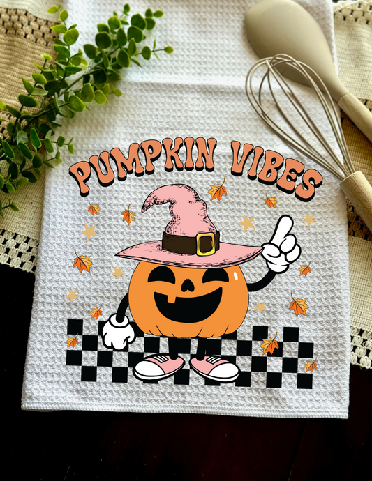 "Pumpkin Vibes" Pink Witch Hat - Towel